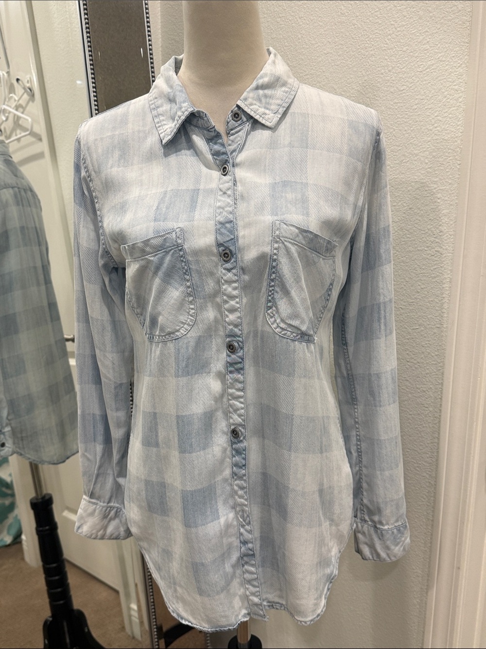 Rails Light Blue Plaid Shirt